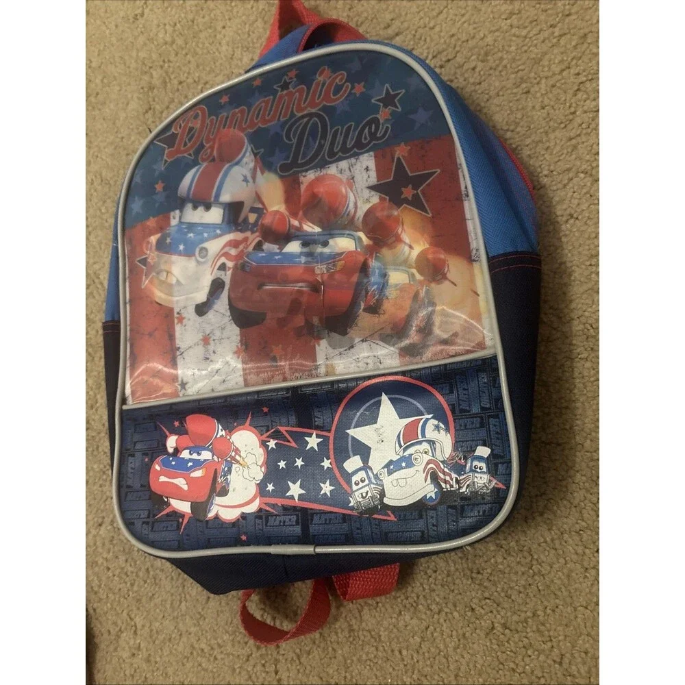 Lightning McQueen and mater Dynamic Duo Back pack holographic vintage kids